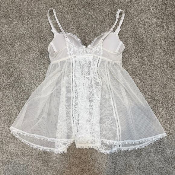 I Do Victoria's Secret 34B underwire front close sheer lace top BC 2856 - Picture 7 of 12